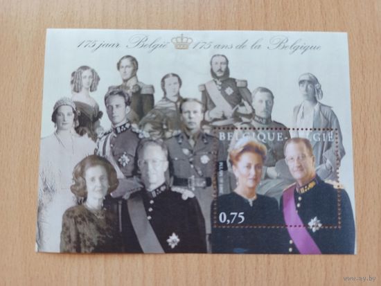 Бельгия 2005 г., блок 175 лет Королевской семье Бельгии.  MHG, с легкой наклейкой или слабыми следами от нее