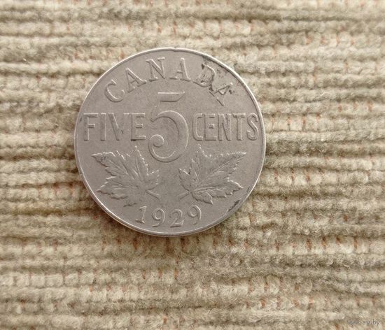 Werty71 Канада 5 центов 1929 Георг 5