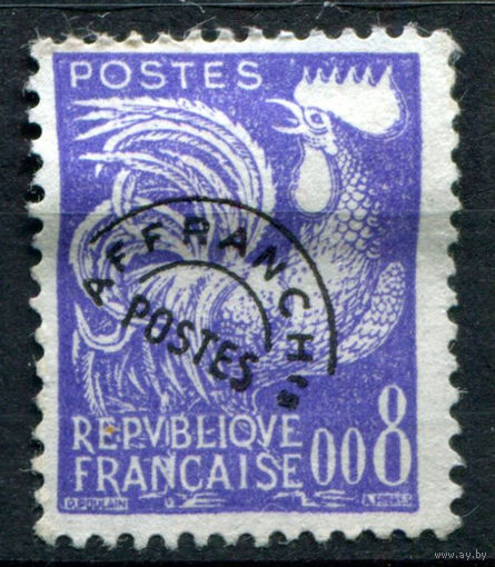 Франция - 1960г. - стандартный выпуск, 0,08 fr - 1 марка - чистая, без клея, с наклейкой [Mi 1302]. #2-Fr-37-A-1