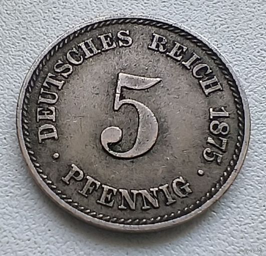 Германия 5 пфеннигов, 1875 А  2-1-4