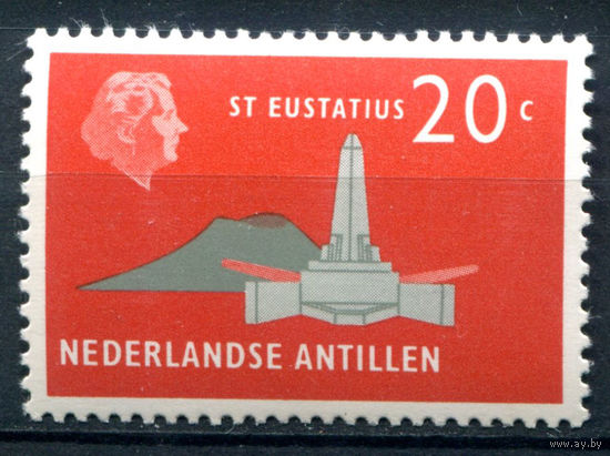 Нидерландские Антильские острова - 1958/59г. - ландшафты, архитектура, 20 с - 1 марка - MNH [Mi 76]. #3-WB-93-A-1