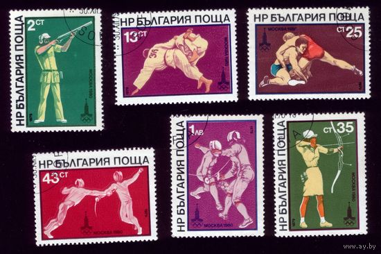 6 марок 1979 год Болгария 2853-2858