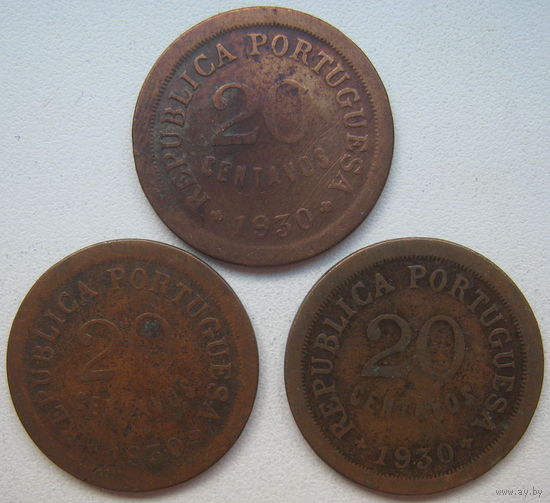 Кабо-Верде 20 сентаво 1930 г. Цена за 1 шт.