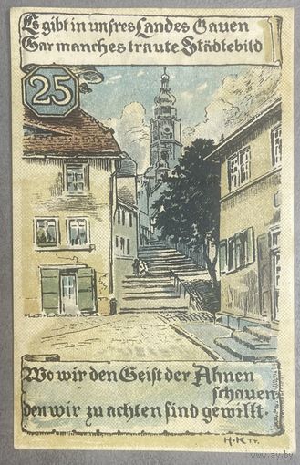 Нотгельд 25 пфеннигов 1921 год. Буттштедт,. Веймарская республика