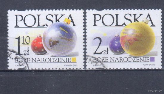 [781] Польша 2002. Рождество. Гашеная серия.