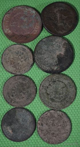 Лот монет 8 шт. Царская росия