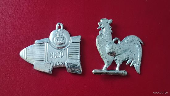 Ёлочные игрушки СССР.лот из двух штук