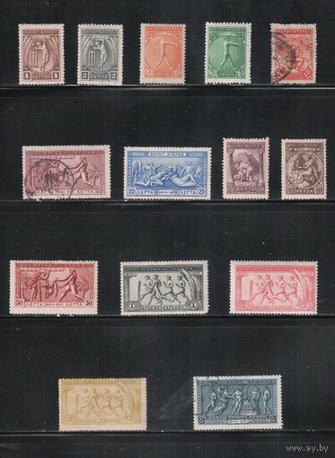 Греция-1906, (Мих.144-157), * (3 м - гаш.) , Спорт, 10-летие Первых ОИ-1896, (полная серия)