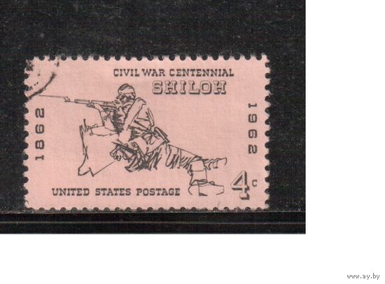 США-1962, (Мих.824) ,гаш. ,Гражданская война (одиночка)