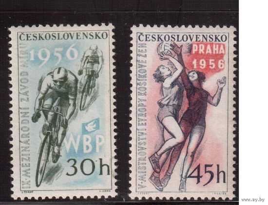 Чехословакия-1956,(Мих.965-966)  **   , Спорт,