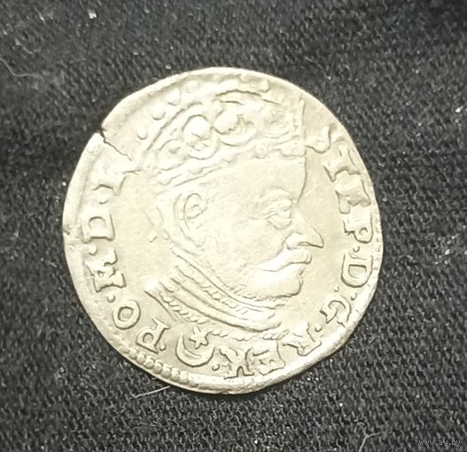 3 гроша Стефан Баторий 1581 год