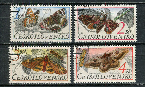 Чехословакия - 1987 - Бабочки - [Mi. 2902-2905] - полная серия - 4 марки. Гашеные.  (Лот 72HB)-T4P51