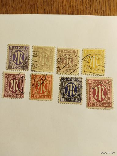 Германия  1945 8м (Амер.и Брит.зона)