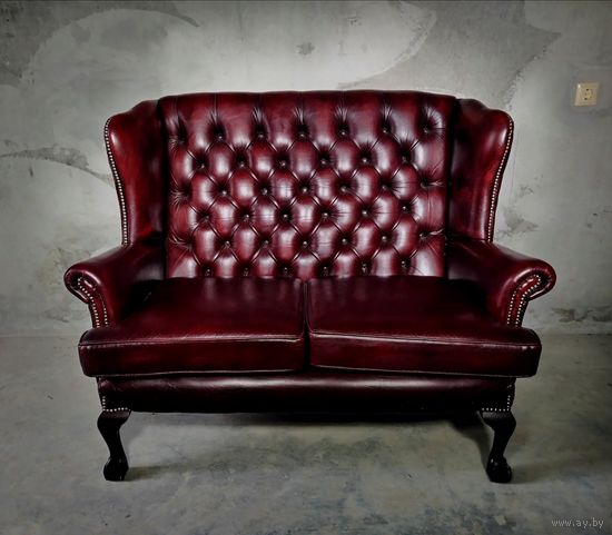 Английская кожаная софа Честерфилд - Sint James