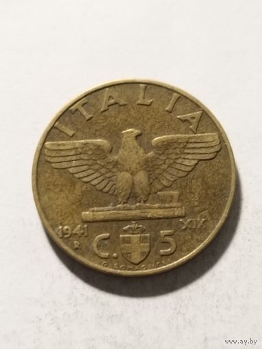 Италия 5 сентизим 1941