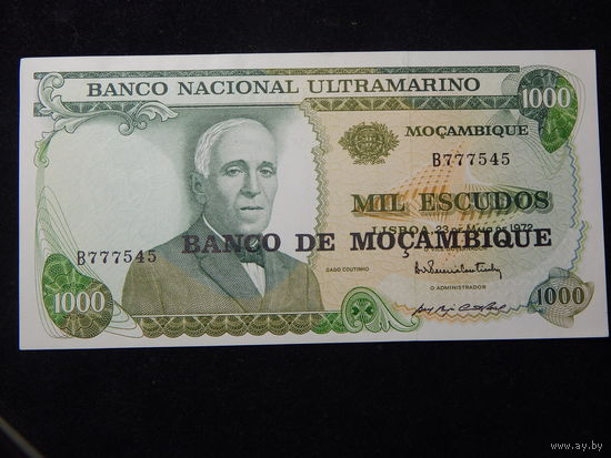 Мозамбик 1000 эскудо 1976г UNC