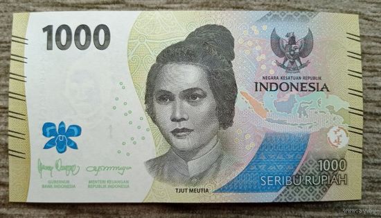 Werty71 Индонезия 1000 рупий 2022 UNC банкнота