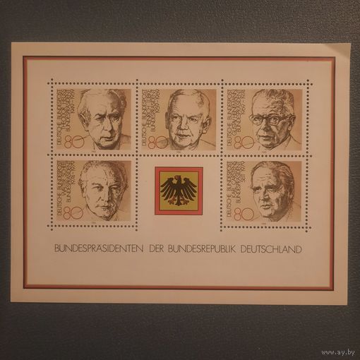 ФРГ 1982. Президенты ФРГ. Малый лист