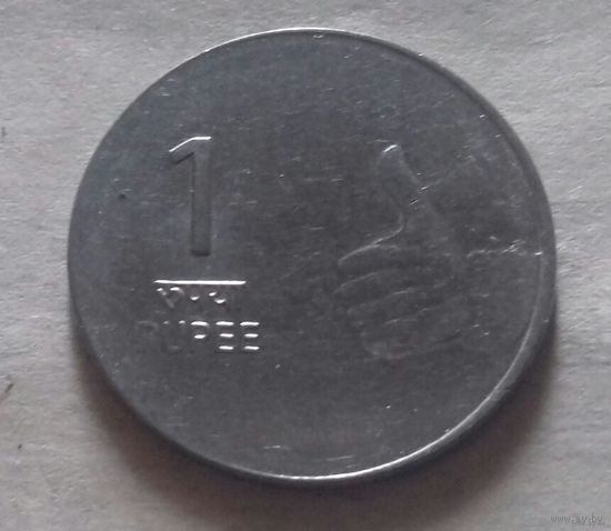 1 рупия Индия 2009 г., без знака