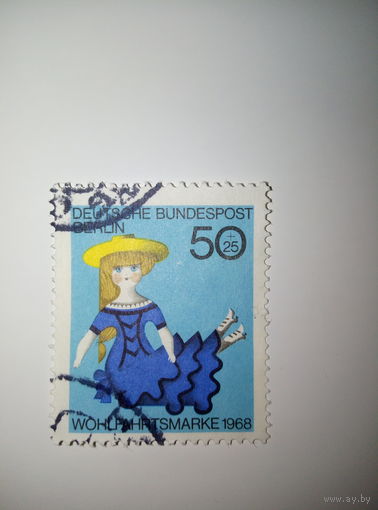Германия 1968г. Благотворительные марки 50