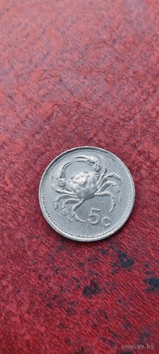 Мальта 5 цент 1986