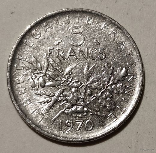 Франция 5 франков, 1970 (14-1-2)