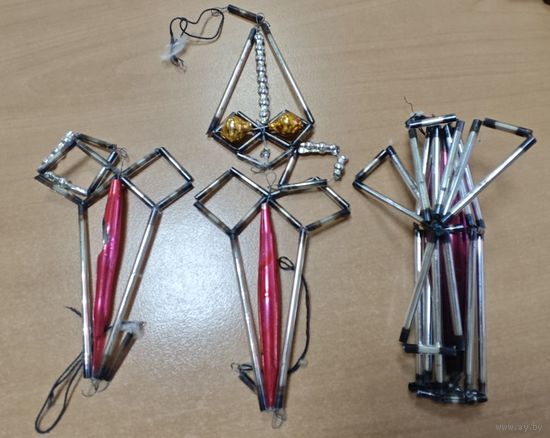 Лот елочных игрушек СССР. Стеклярус