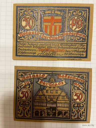 Нотгельд 50 пфеннигов Германия Верштадт-0301