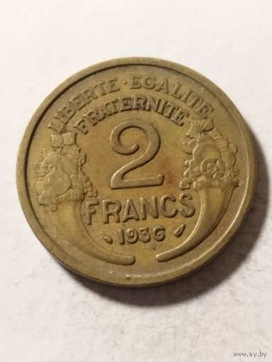 Франция 2 франка 1936