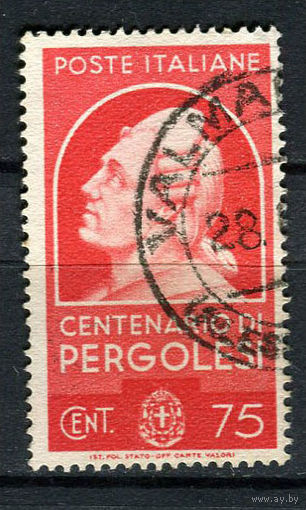 Королевство Италия - 1937 - Джованни Баттиста Перголези - композитор 75С - [Mi.596] - 1 марка. Гашеная.  (Лот 75AO)
