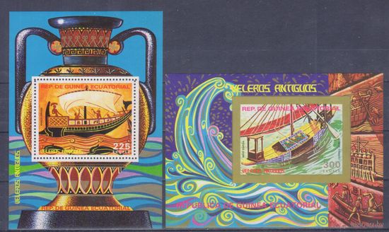 [147] Экваториальная Гвинея 1978. Корабли.Античные парусники. 2 БЛОКА MNH. Кат.13 е.