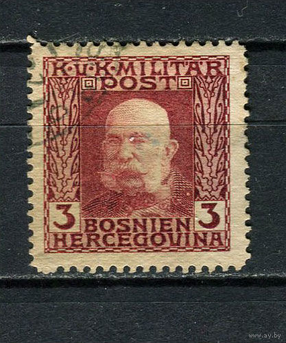 Босния и Герцоговина (Австро-венгерская администрация) - 1912/1914 - Кайзер Франц Иосиф I 3H - [Mi.66] - 1 марка. Гашеная.  (Лот 63CX)