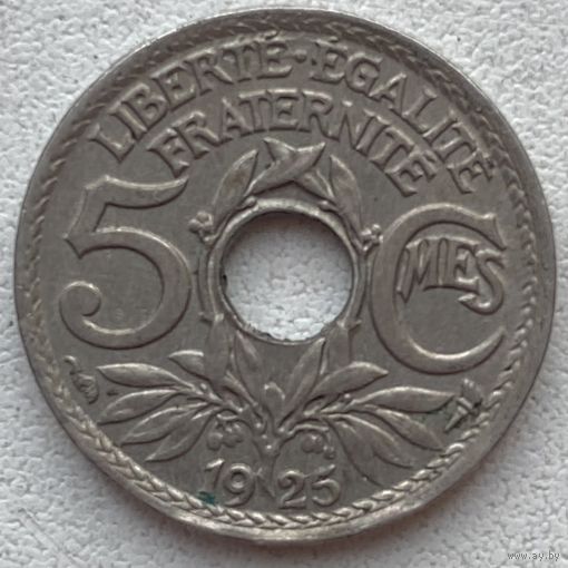 Франция 5 сантимов 1925 г.