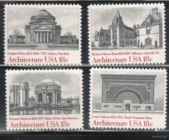 США-1981, (Мих.1500-1503) ,  **  ,Архитектура (полная серия)(2)
