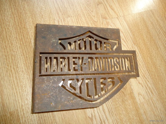 Вывеска . Мотоцикл . Металл . Harley Davidson