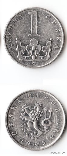 1 крона Чехия 1995 года