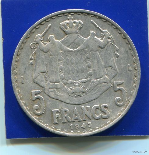 Монако 5 франков 1945