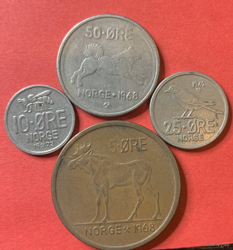 Норвегия, 4 монеты