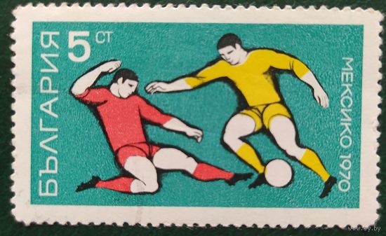 Болгария 1970 футбол, 1 из 6, клей.