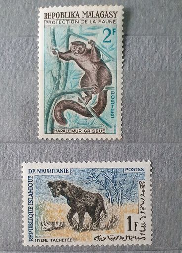 Магадаскар и Мавритания фауна 2шт