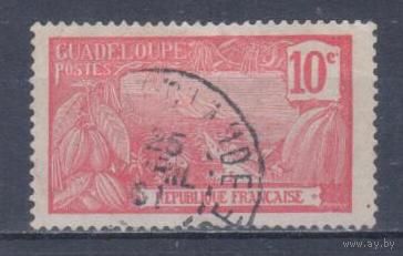 [324] Французские колонии. Гваделупа 1905. Местный пейзаж.10с. Гашеная марка.