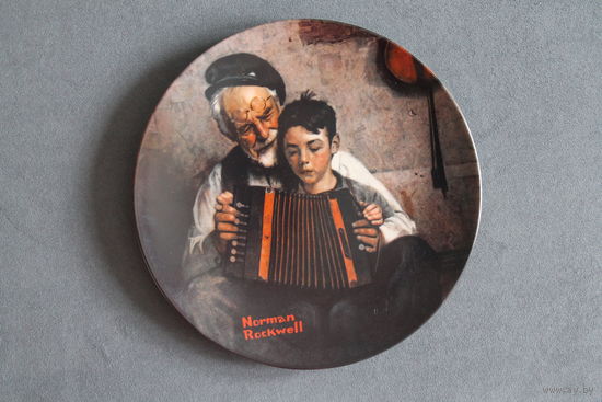 Тарелка коллекционная [США, Knowles, Музыкант (Норман Роквелл), Bradex #84-R70-3.5] D=21,5см.