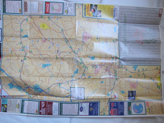 Большая (90х60 см) карта Атланты