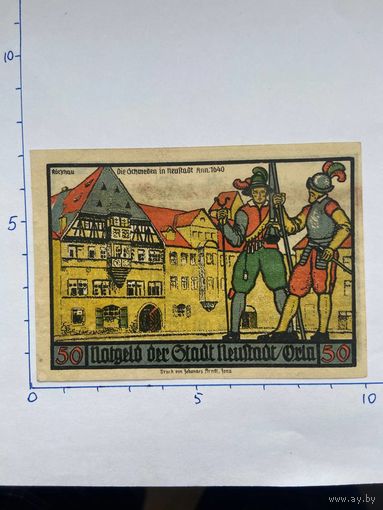 Нодгельд 50 пфеннигов Ньюштадт. Веймарская республика - 0202