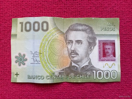 Чили 1000 песо 2015 г.