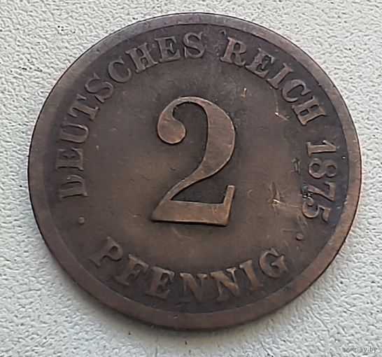Германия 2 пфеннига, 1875 G  4-4-14