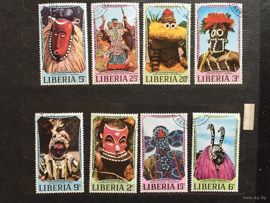 Либерия. Маски. 1971 г.