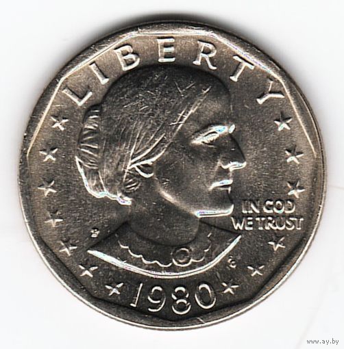 1 доллар США 1980 год Сьюзен Б. Энтони двор P _состояние UNC