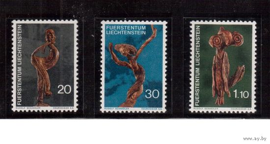 Лихтенштейн-1972, (Мих.567-569) ** , Искусство,  (полная серия)