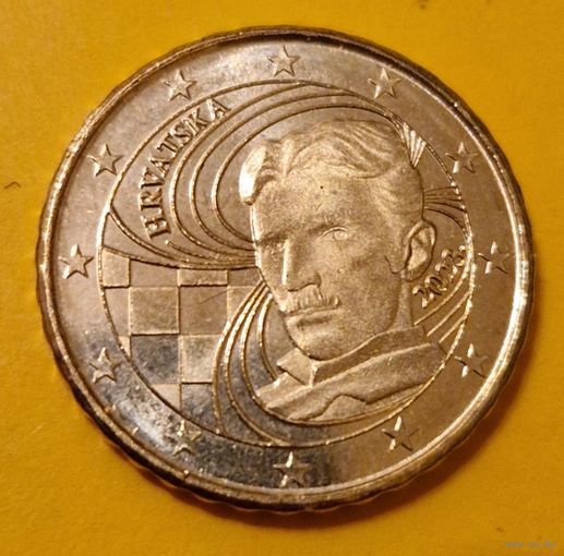 Хорватия 10 евроцентов 2023 стандартная монета из оборота